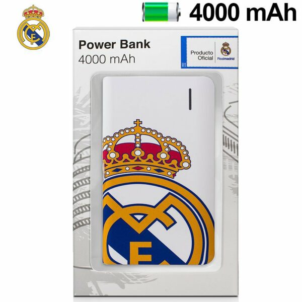 Bateria Externa Micro-usb Power Bank 4000 mAh Licencia Fútbol Real Madrid C.F. ServiPhone