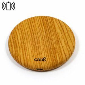 Dock Base Cargador Smartphones Inalámbrico Qi COOL Universal Textura Madera ServiPhone