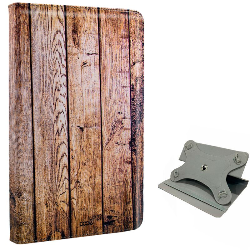 Funda COOL Ebook / Tablet 9.7 – 10 pulg Polipiel Madera Giratoria (Panorámica) ServiPhone