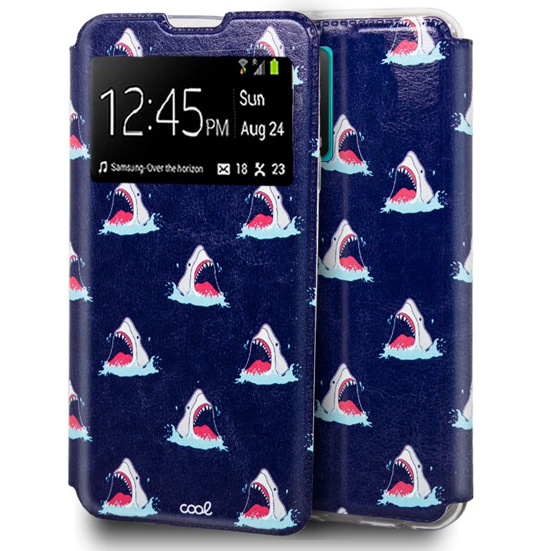 Funda COOL Flip Cover para Huawei P Smart 2021 Dibujos Tiburón ServiPhone