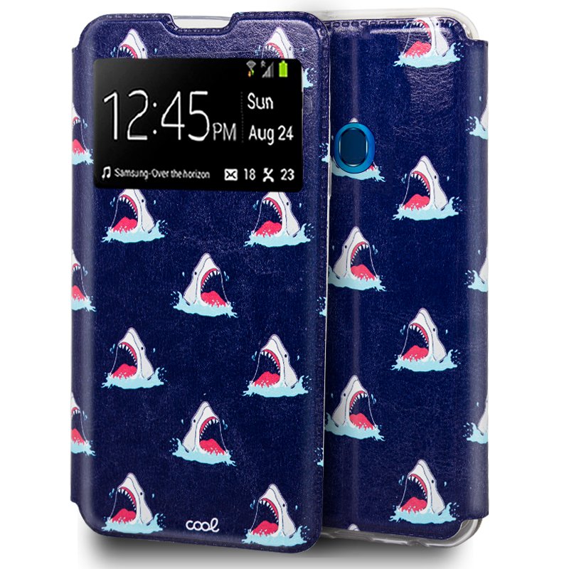 Funda COOL Flip Cover para Samsung A207 Galaxy A20s Dibujos Tiburón ServiPhone
