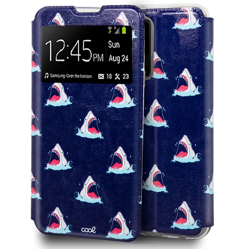 Funda COOL Flip Cover para Samsung G988 Galaxy S20 Ultra 5G Dibujos Tiburón ServiPhone