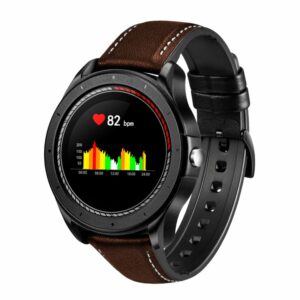 Smartwatch COOL Bristol Correa Piel Marrón (Temp. Corporal, Podómetro, Pulsómetro) ServiPhone