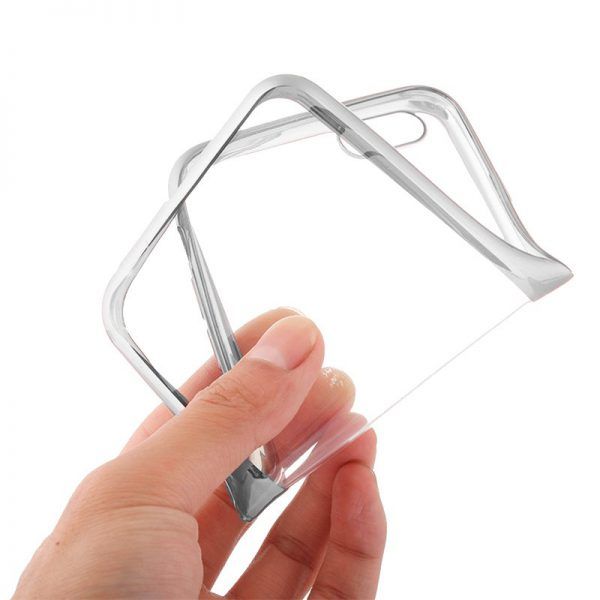 Carcasa COOL para Huawei Y9 (2018) Borde Metalizado (Plata) ServiPhone