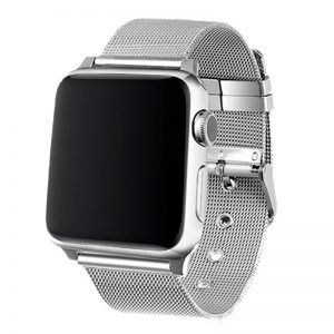 Correa COOL para Apple Watch Series 1 / 2 / 3 / 4 / 5 / 6 / 7 / SE (38 / 40 / 41 mm) Metal Plata ServiPhone