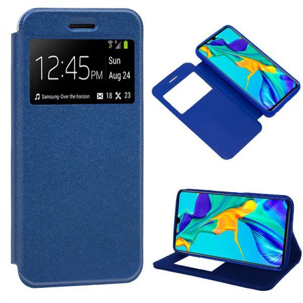 Funda COOL Flip Cover para Huawei P30 Liso Azul ServiPhone