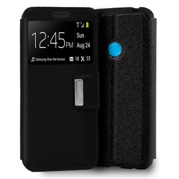 Funda COOL Flip Cover para Huawei P30 Lite Liso Negro ServiPhone