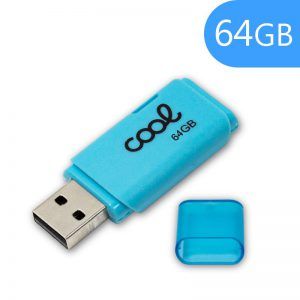 Pen Drive USB x64 GB 2.0 COOL Cover Celeste ServiPhone