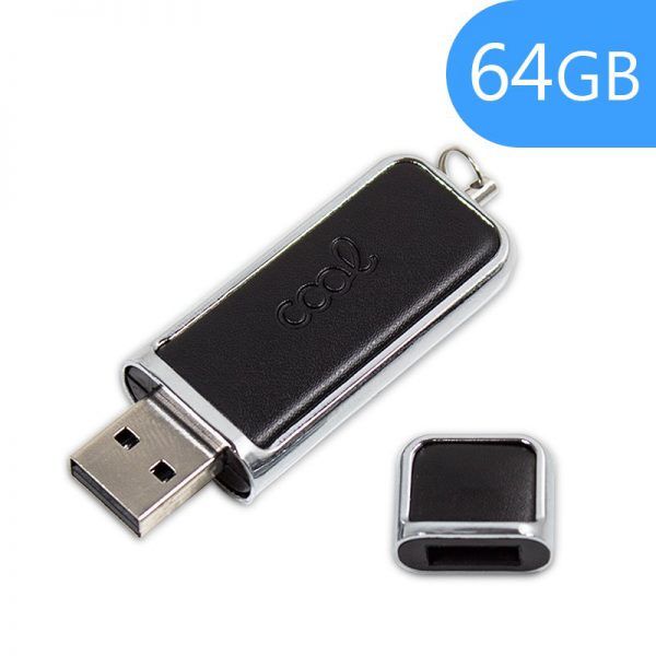 Pen Drive USB x64 GB 2.0 COOL Piel Leather Negro ServiPhone